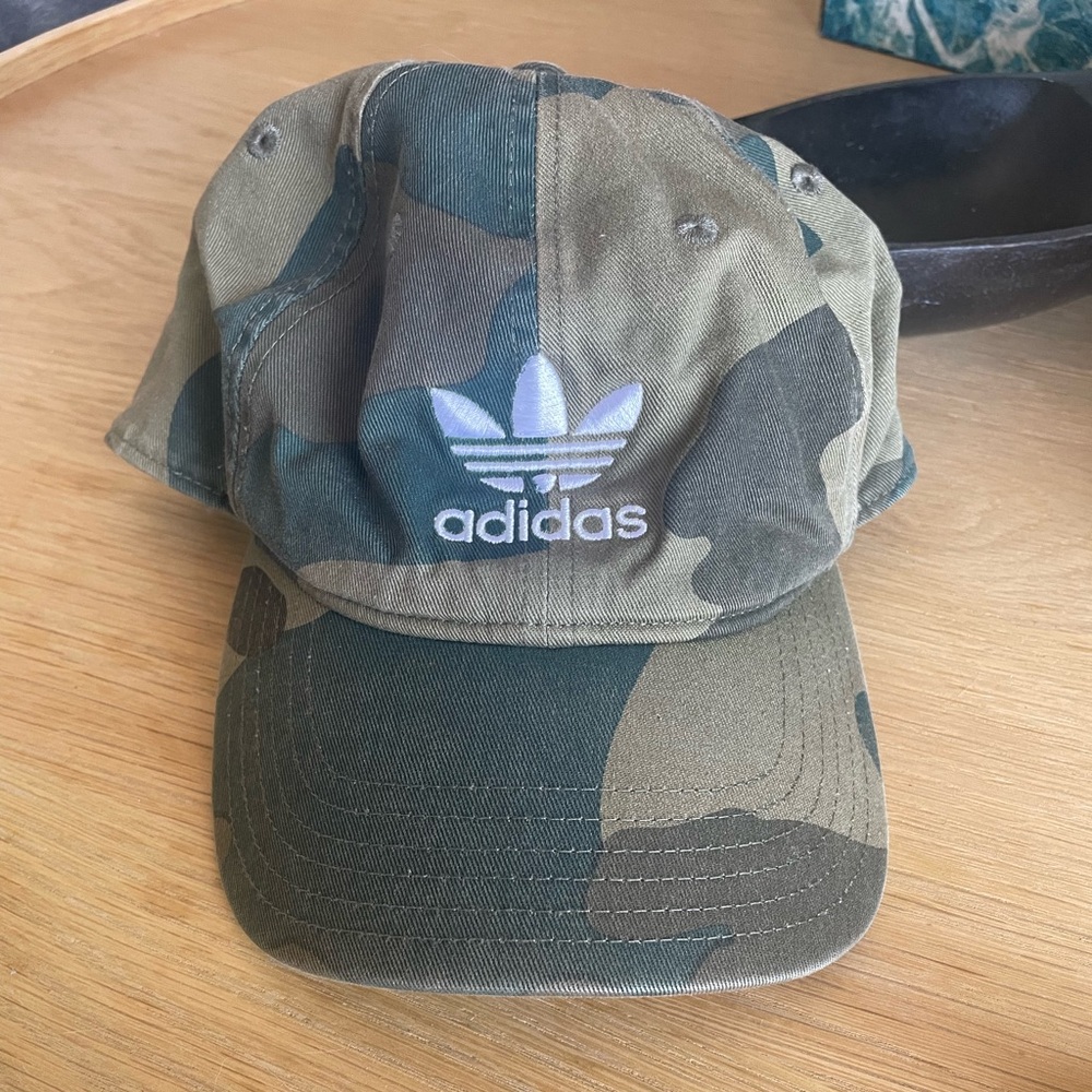 Adidas Green Camouflage Logo Hat